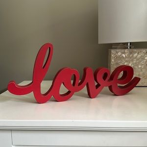Perfect condition Wooden cursive love sign